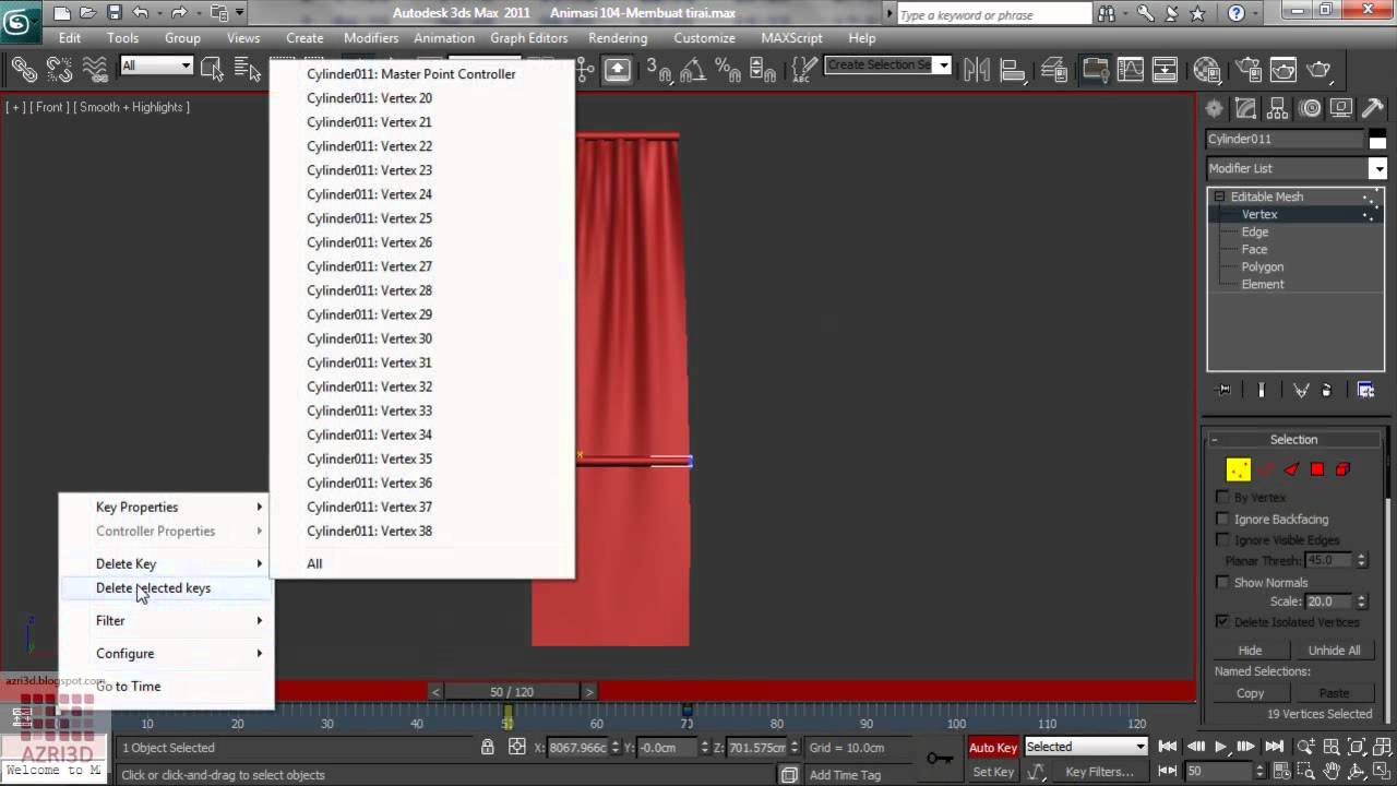 3DS Max Tutorial 13 Animasi Ars 104 Membuat Tirai Dengan Cloth