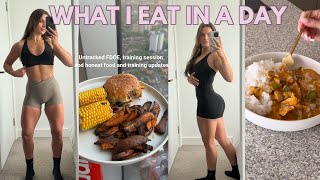 WHAT I EAT IN A DAY | food and fitness update, training session and where I’m at right now screenshot 4