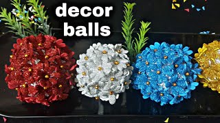 DIY Home decor /Super Decorative Balls from glitter foam.