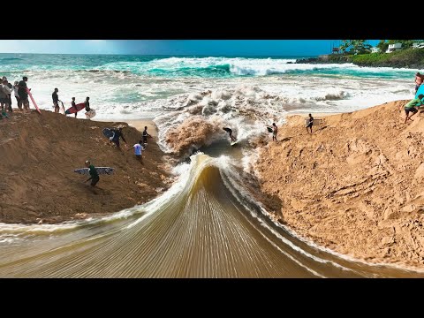 RIVER MEETS OCEAN | SURFERS CREATE WAVES