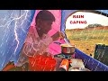 Solo camping in the Rain & thunderstorm | rain camping india | village gavala