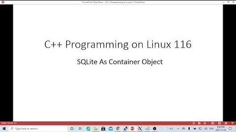 C++ Programming on Linux -  SQLite as Container Object