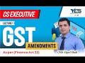 CS EXECUTIVE GST AMENDMENTS For June/Dec 23 | CMA Vipul Shah