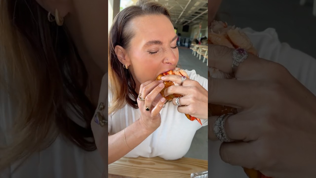These $16 BUTTERY HOT LOBSTER ROLLS from Stew Leonard’s in Connecticut are INSANE! 🦞 #DEVOURPOWER
