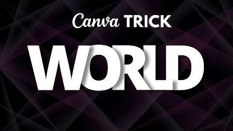 How to make a Text drop Shadow Trick | Canva Tutorial |