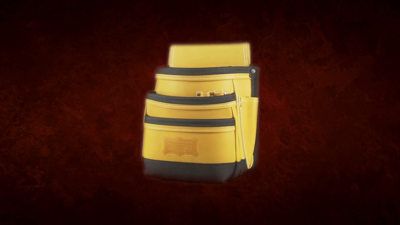 KGC-301DD／最高級硬式グローブ革 3段腰袋【キャメル】 - knicks