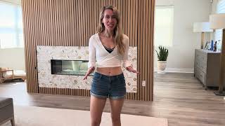 EnchantingEssence White Ruffle Pilates Wrap Top Try On Review | Bolero Style Ballet Yoga Shirt screenshot 1