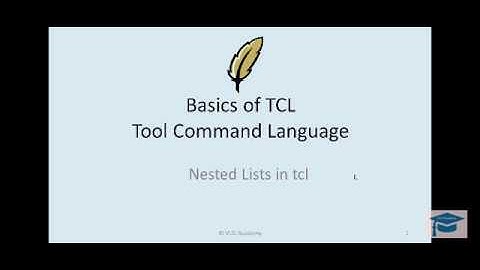 TCL lecture15 : Nested lists in TCL | Lists and File Handling