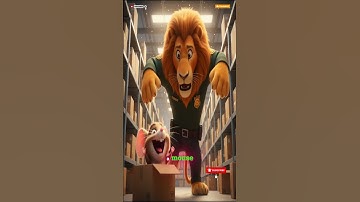 “A Lion Becomes a Mall Security Guard… But He’s Afraid of Mice!