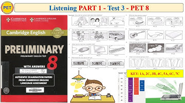 PET 8 Listening Part 1 Test 3 (Transcript + Key)
