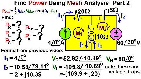 Electrical Engineering: Ch 12 AC Power (13 of 38) How to find Power Using Mesh Analysis Part 2? - DayDayNews