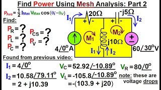 electrical engineering: ch 12 ac power (13 of 38) how to find power using mesh analysis part 2?