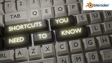Shortcuts keys for beginners in Blender - Tutorial