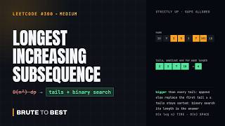 LeetCode #300: Longest Increasing Subsequence, From O(n²) DP to O(n log n)