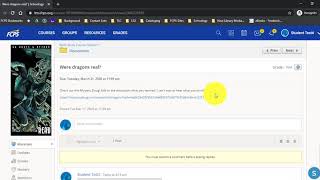 Responding To A Discussion In Schoology - Student View