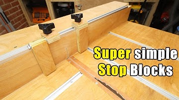 Supereenvoudige stopblokken voor Cross Cut Sled gemaakt voor Evolution Rage 5S