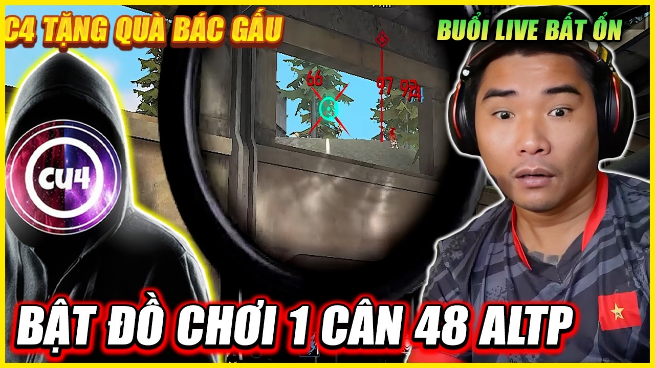 LI NHẤT FREE FIRE VIỆT NAM BẬT ĐỒ 1 CÂN 48 ALTP ?? C4 TẶNG QUÀ BÁC GẤU , 1 PHIÊN LIVE QUÁ BẤT ỔN
