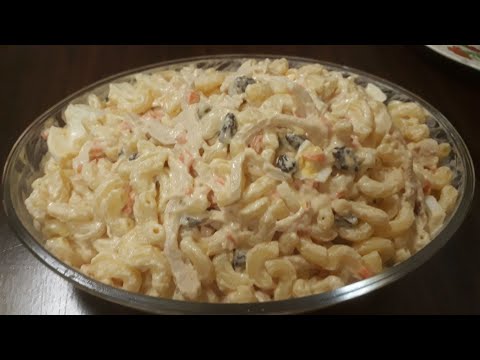 HOW TO MAKE CHICKEN MACARONI SALAD|| SIMPLE RECIPE|