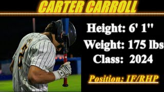 2024- Street Light Recruiting-BASEBALL-P/IF- Carter Carroll (Saint James High) 'AL'