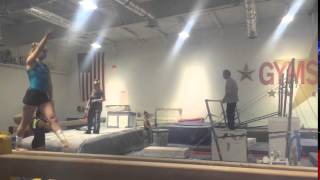 Switch leap back tuck- Beam