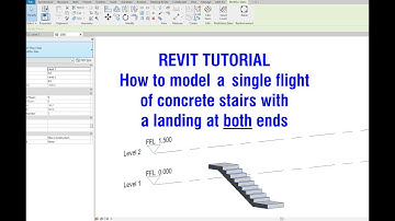 Revit Tutorial - How to Model a Straight Stair with a Landing at Both Ends