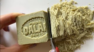 Carving very dry old soaps on the table! #asmrsoap