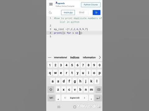 Python program to print duplicate numbers of list using one line code 🔥 ...