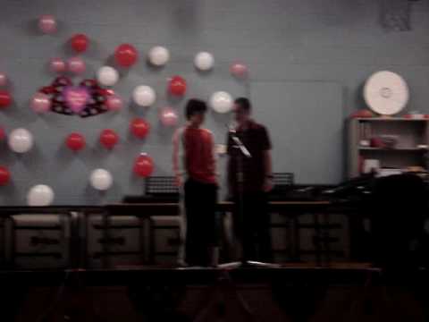 Lucas and James at the talent show