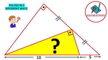 Find  Area Of  The Blue Shaded Triangle | Improve your Geometry Skill