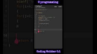Day 16 V02 ll Coding Writter 0.1 ll C programming Normal pattern Tutorial ll #c #codingbat #python