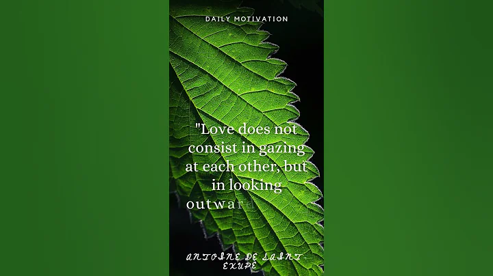 Antoine de Saint-Exupéry LOVE QUOTE#loveshorts - DayDayNews