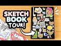 Sketchbook tour my big  messy mixedmedia sketchbook