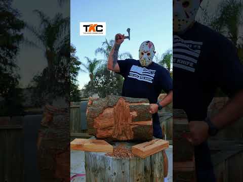 Day 16, 31 Days of 31 Chops, getting right into the log with @TOPSKnivesofficial UCON HAWK!