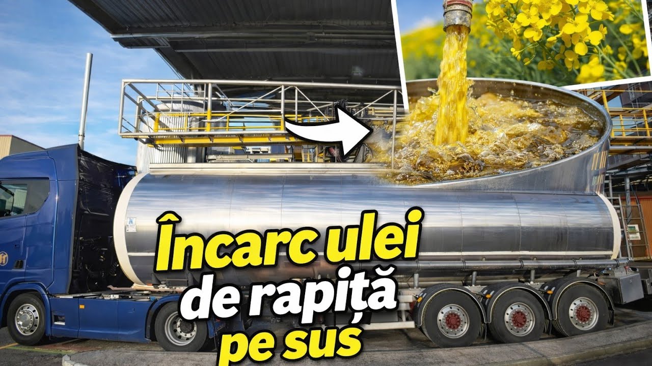 Încărcare ulei de rapiță crud prin partea de sus a cisternei | Transport alimentar cisternă