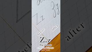 Pencil Calligraphy: Letter Yy (Before & After)  #shorts #art #calligraphy #asmr #satisfying