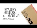 Traveler's Notebook Layout | All About Me March 2020