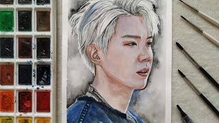 Bts J-Hope Jung Hoseok Watercolor Painting