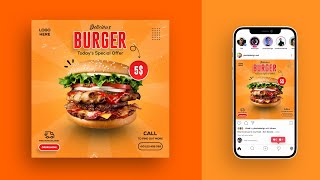 Photoshop Tutorial - Social Media Food Post Design