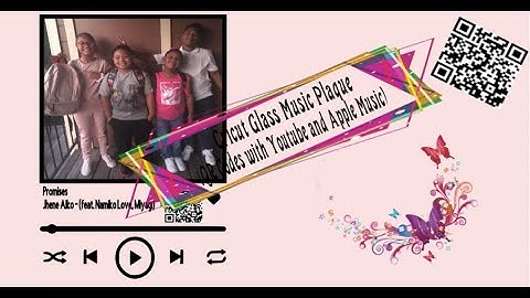 Cricut Glass Music Plaque( QR codes with Youtube and Apple music) Template