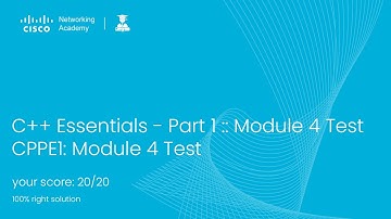 C++ Essentials - Part 1 :: Module 4 Test | CISCO NETACAD CPPE1 2023 #cisco #vu #module4