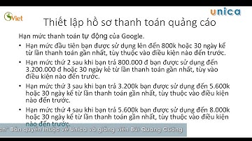 Bài 25: Cách thiết lập hồ sơ thanh toán trong Google Adwords
