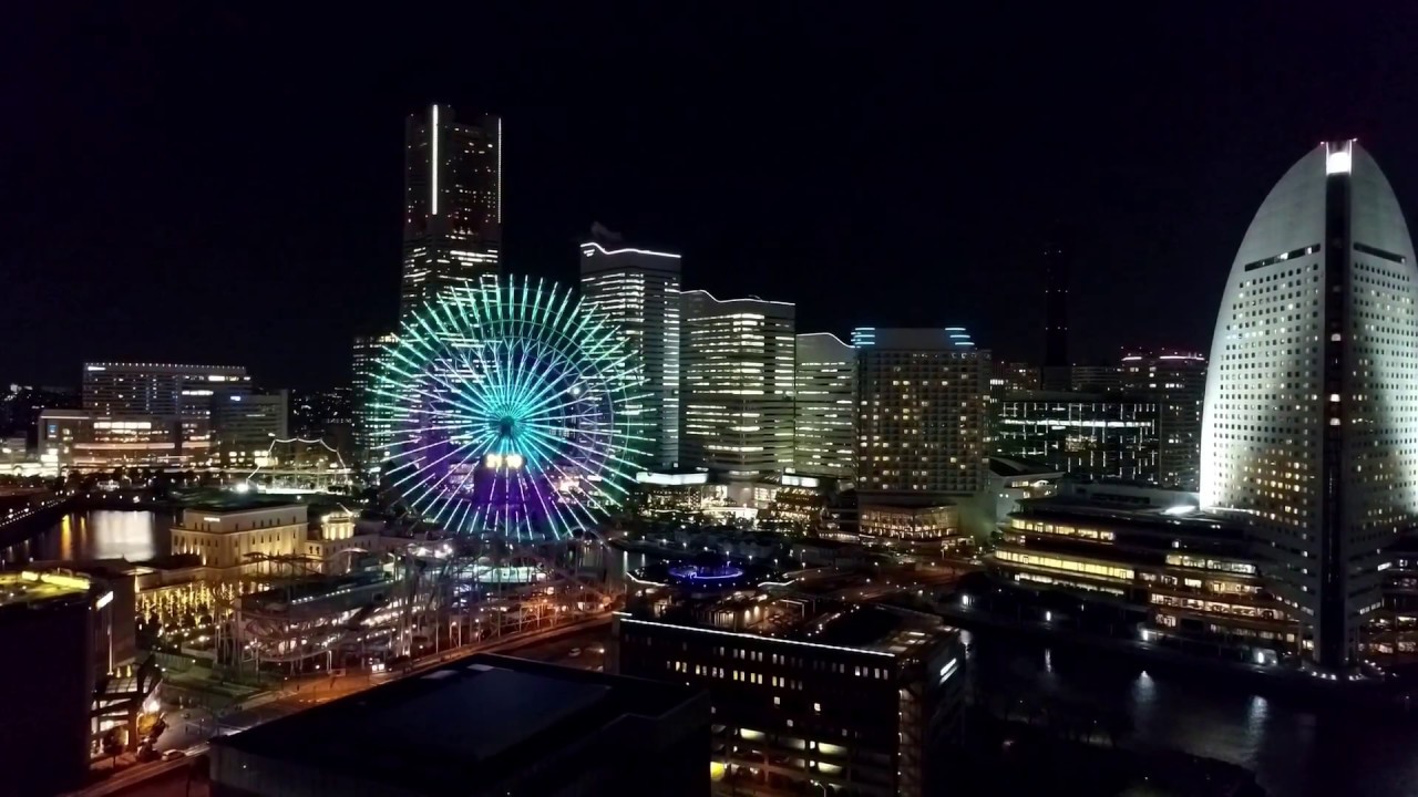 幻想的横浜みなとみらい夜景空撮 Yokohama Youtube