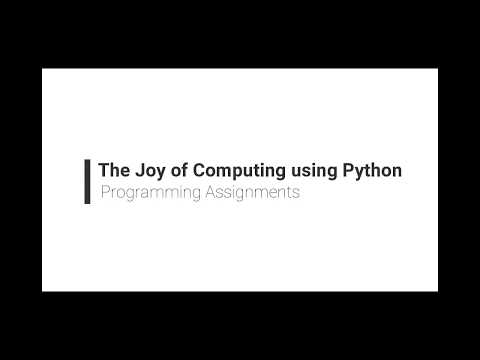 Joy Of computing Using Python week 12 programming assignments