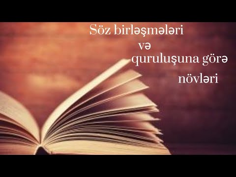 Söz birləşmələri və quruluşuna görə növləri // testlərin izahı