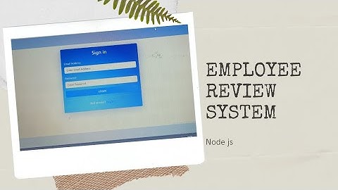 Employee Review system using nodejs