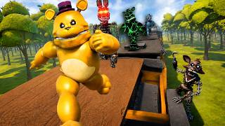 I Added EVERY FNAF Animatronic on a SPEEDING TRAIN In Hello Neighbor.. screenshot 2