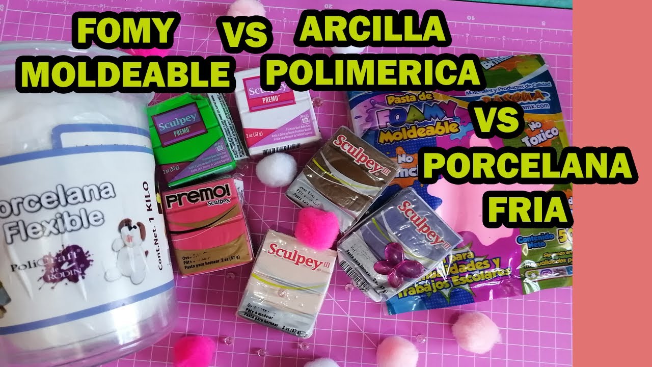 💖👍 Diferencia entre PORCELANA FRIA y ARCILLA POLIMÉRICA, mejor material  para modelar figuras 