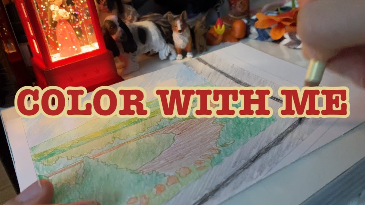 Color with me-Scenery🏡colored pencil - YouTube