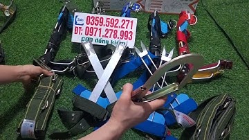 Guốc trèo cây 2 đinh .dụng cụ trèo cây đa năng .móng trèo cây 2đinh, dây đai bảo hộ an toàn hiệu quả