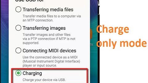Charge only mode in Android 6.0.1 / How to Charge your phone with USB cable and computer